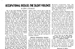 Occupational Disease: The Silent Violence