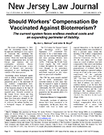 Should Workers' Compensation Be Vaccinated Against Bioterrorism?